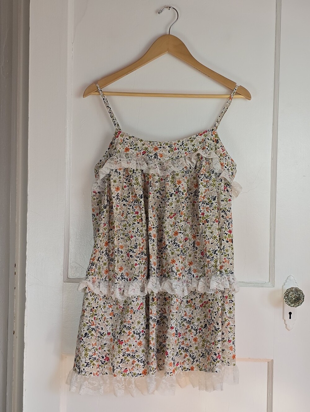 Anthropologie Floral Lace Boho Cottagecore Festival Tank Top Like New Medium